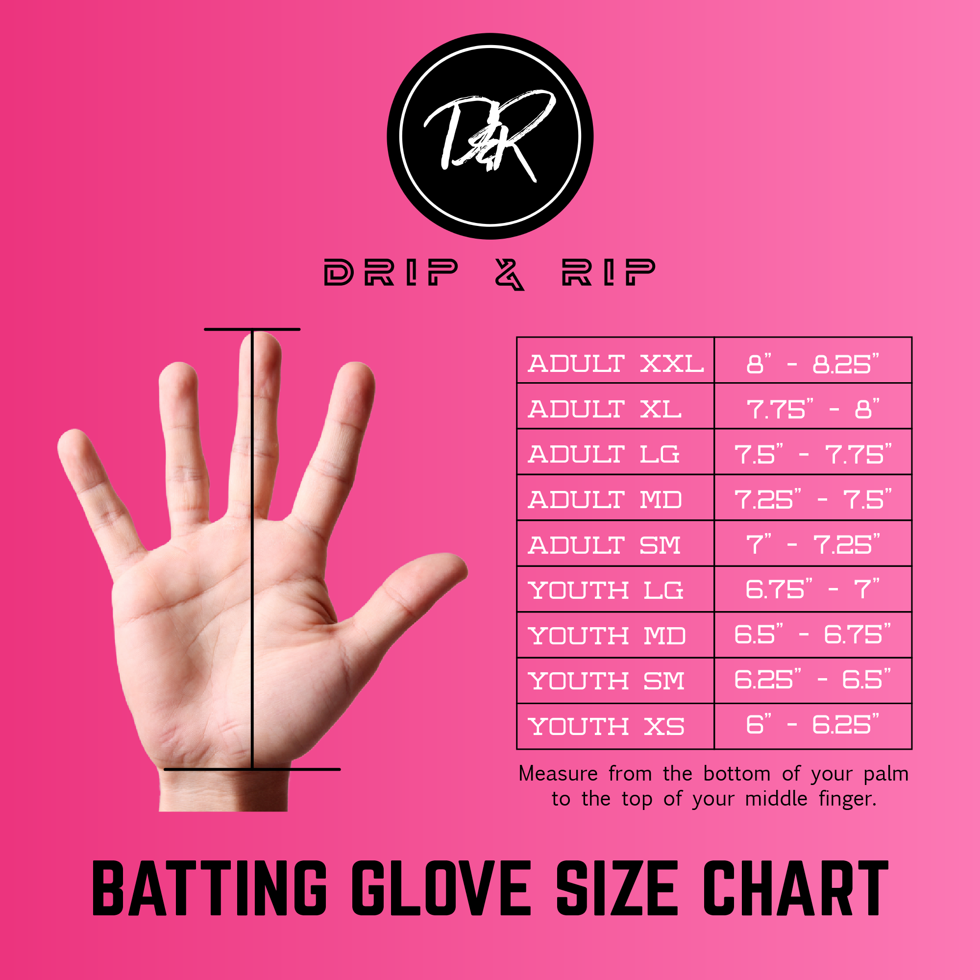 Drip & Rip™ 'Baller' Series Premium Leather Long Cuff Batting Glove South Beach Smoke