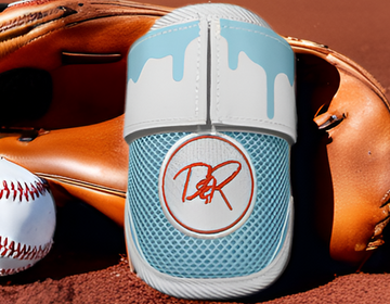 Drip & Rip Youth Elbow guard on baseball field