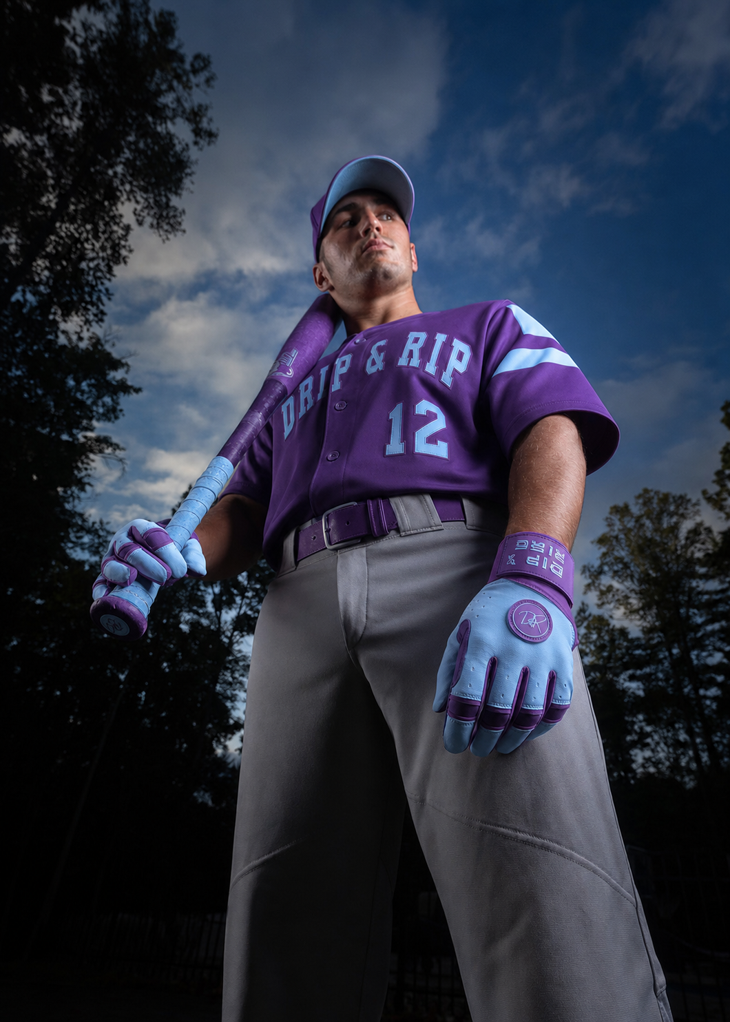 Drip & Rip™ 'Baller' Series Premium Leather Long Cuff Batting Glove Mint Condition