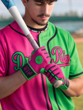 Drip & Rip™ 'Baller' Series Premium Leather Long Cuff Batting Glove Big Drip Energy - Drip & Rip