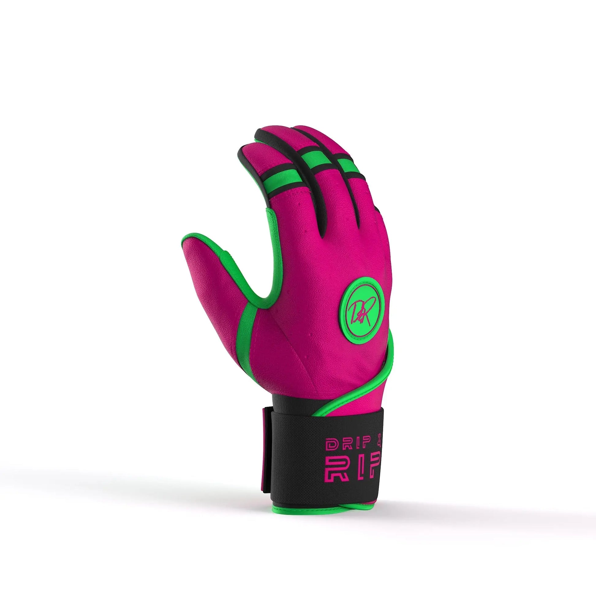 Big Drip Energy Drip & Rip Baller Series batting gloves with Drip-Lock wrist strap