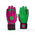 Drip & Rip Baller Series long cuff batting gloves in Big Drip Energy – baseball/softball, top view