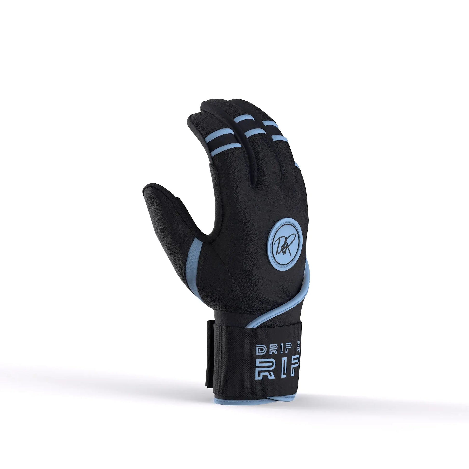 Black Ice Drip & Rip Baller Series batting gloves with Drip-Lock wrist strap