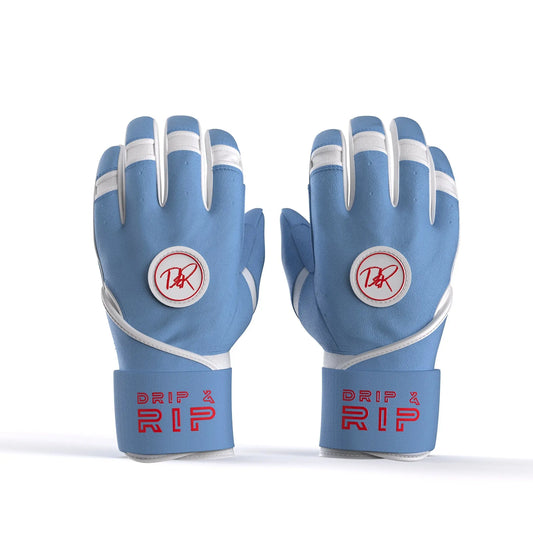 Drip & Rip™ "Baller" Series Premium Leather Long Cuff Batting Glove Cotton Candy - Drip & Rip