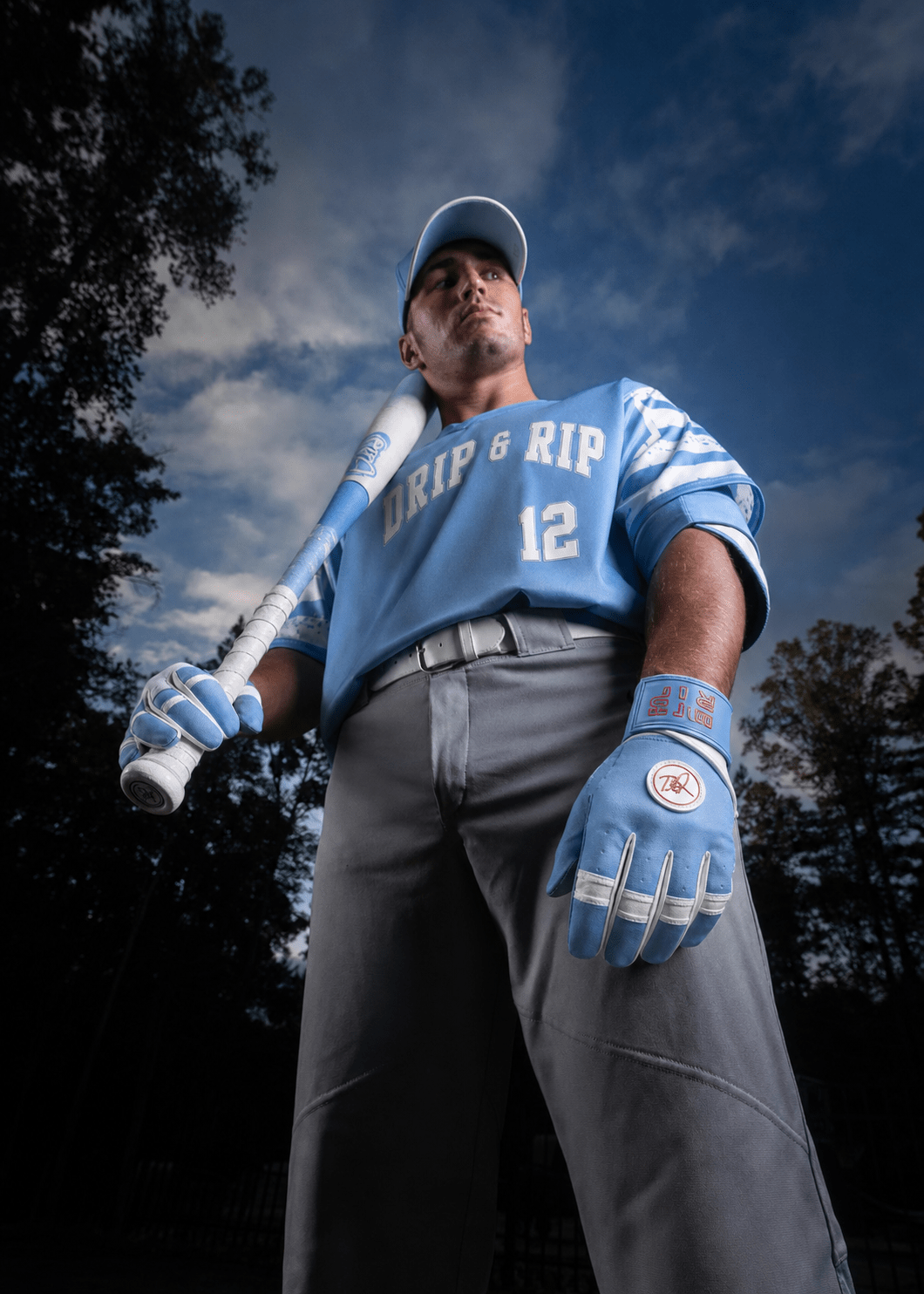 Drip & Rip™ "Baller" Series Premium Leather Long Cuff Batting Glove Cotton Candy - Drip & Rip