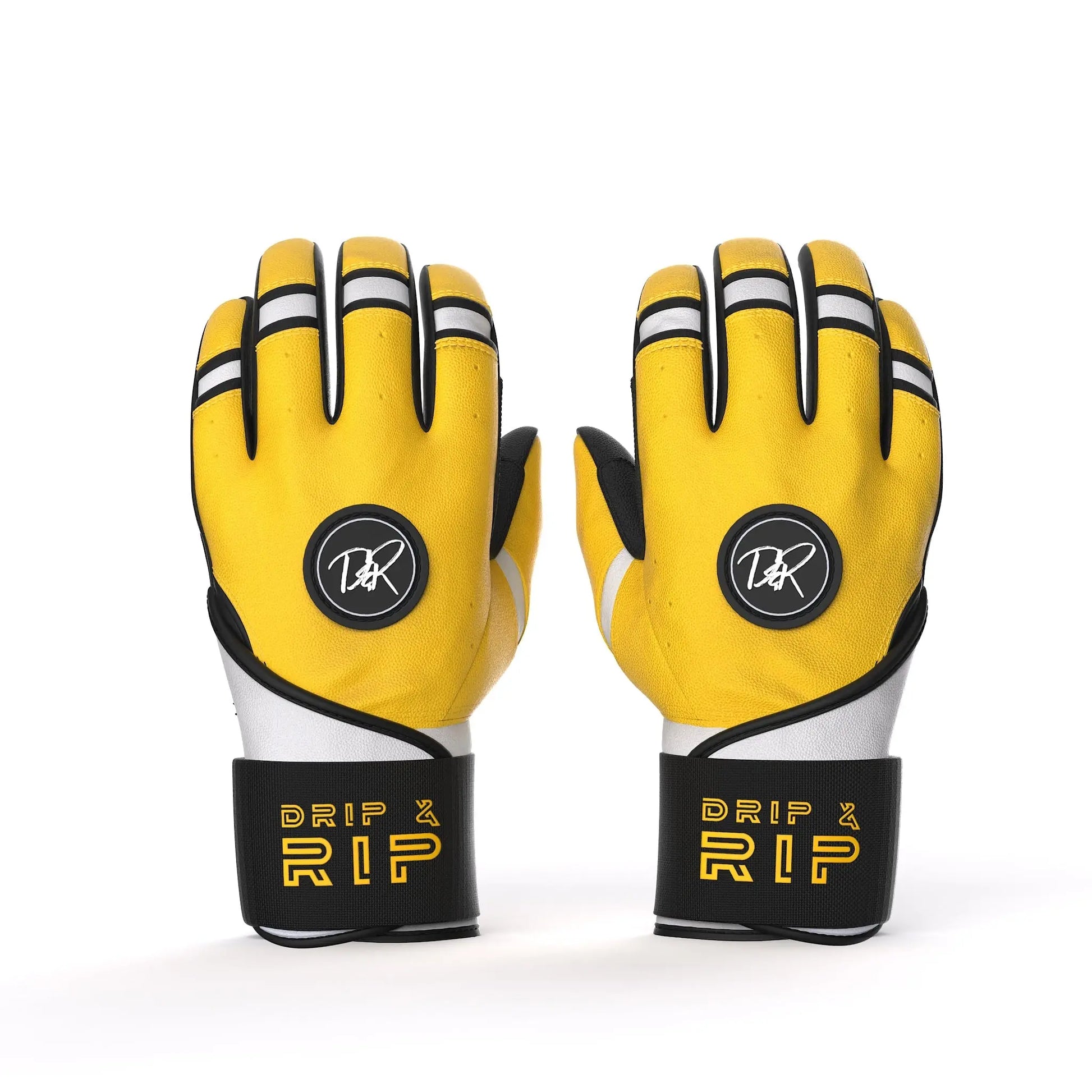 Danger Zone Drip & Rip batting gloves palm view showing premium leather grip