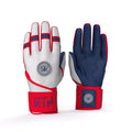 Drip & Rip Baller Series long cuff batting gloves in Flags – baseball/softball, top view