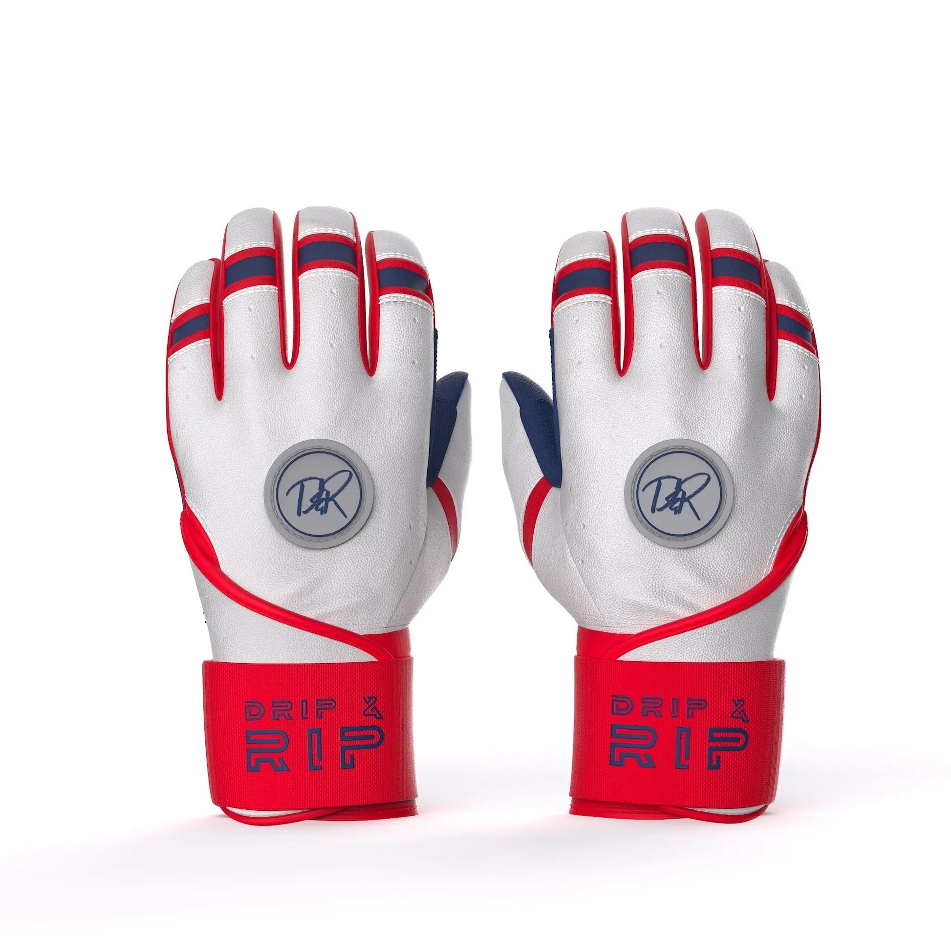 Flags Drip & Rip batting gloves palm view showing premium leather grip