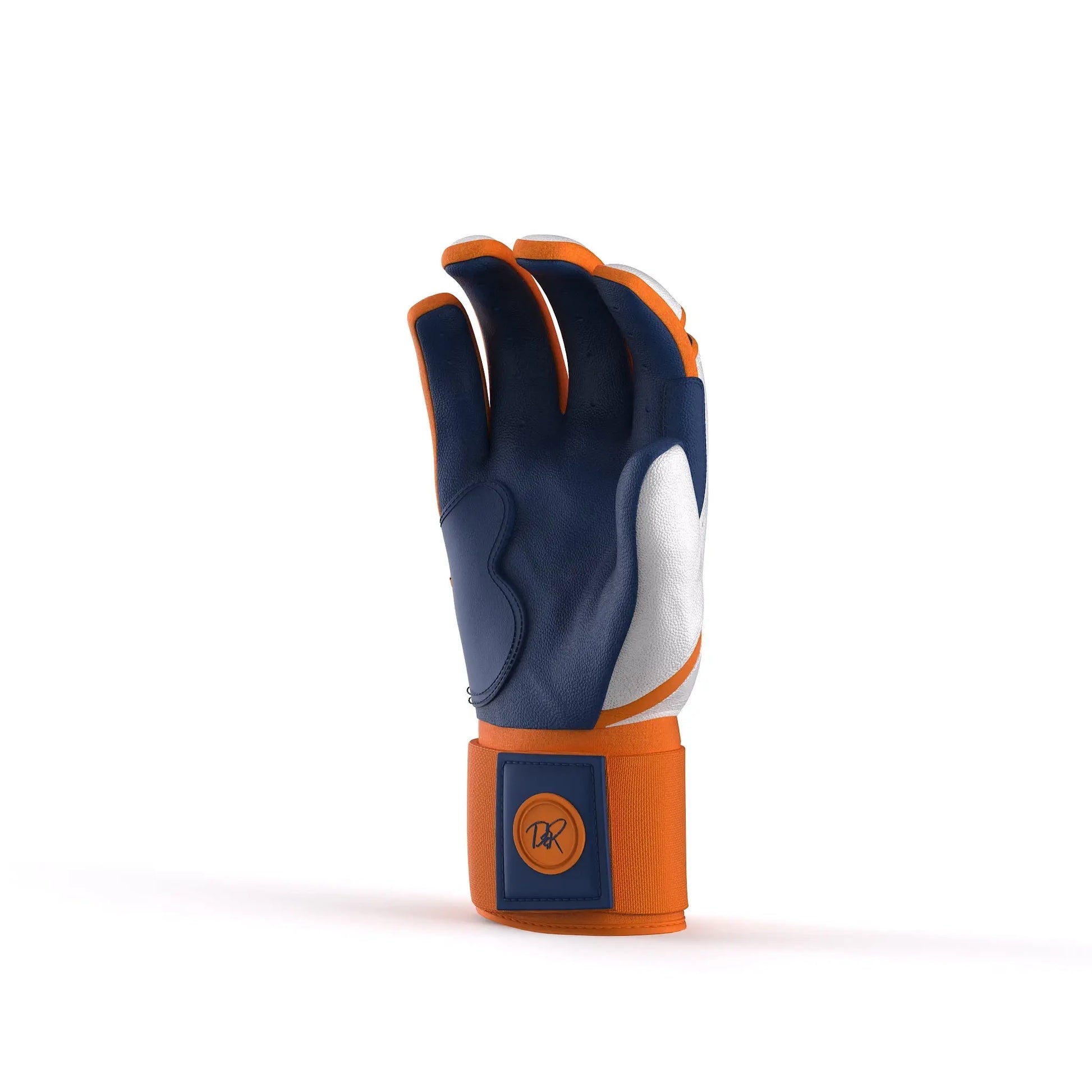 Player wearing Freezer Burn Drip & Rip leather batting gloves at the plate