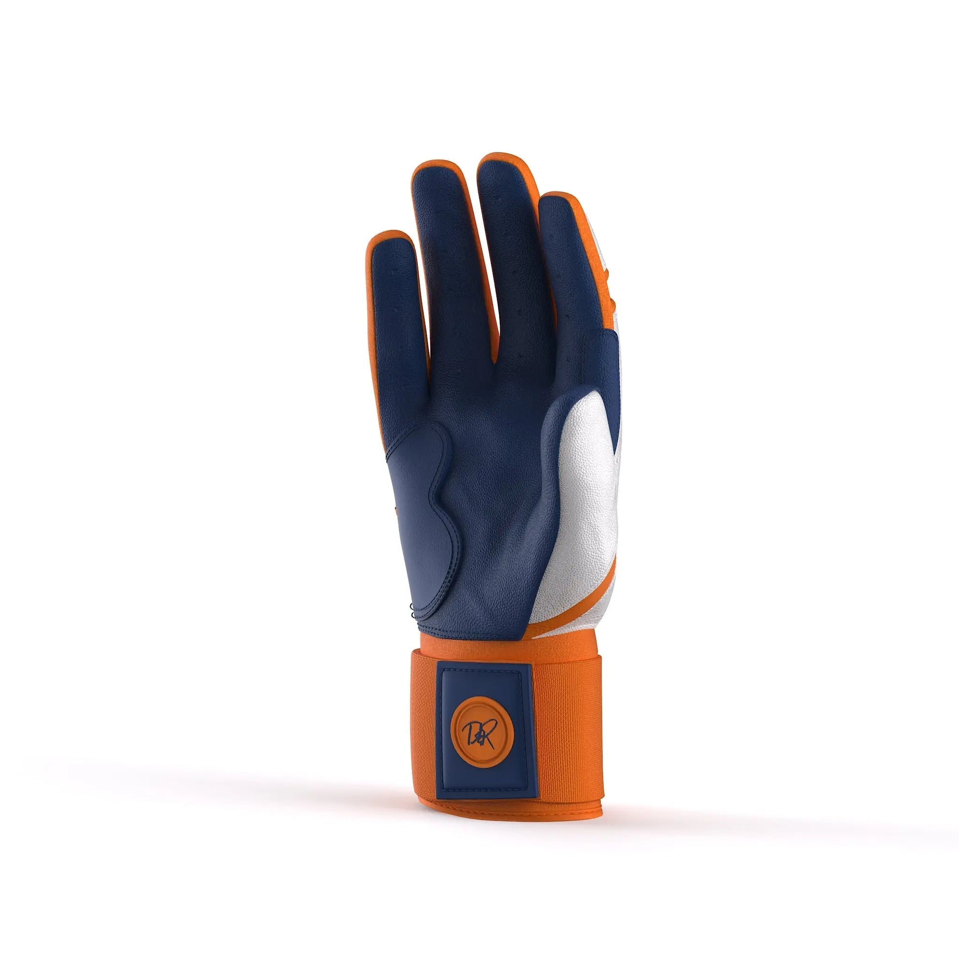 Player wearing Freezer Burn Drip & Rip leather batting gloves at the plate