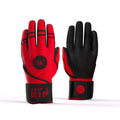 Drip & Rip Baller Series long cuff batting gloves in Magma – baseball/softball, top view