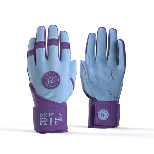 Drip & Rip™ "Baller" Series Premium Leather Long Cuff Batting Glove Mint Condition - Drip & Rip