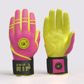 Drip & Rip™ 'Baller' Series Premium Leather Long Cuff Batting Glove Pink Lemonade - Drip & Rip