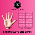 Drip & Rip™ 'Baller' Series Premium Leather Long Cuff Batting Glove Pink Lemonade - Drip & Rip