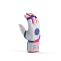 Player wearing South Beach Smoke Drip & Rip leather batting gloves at the plate