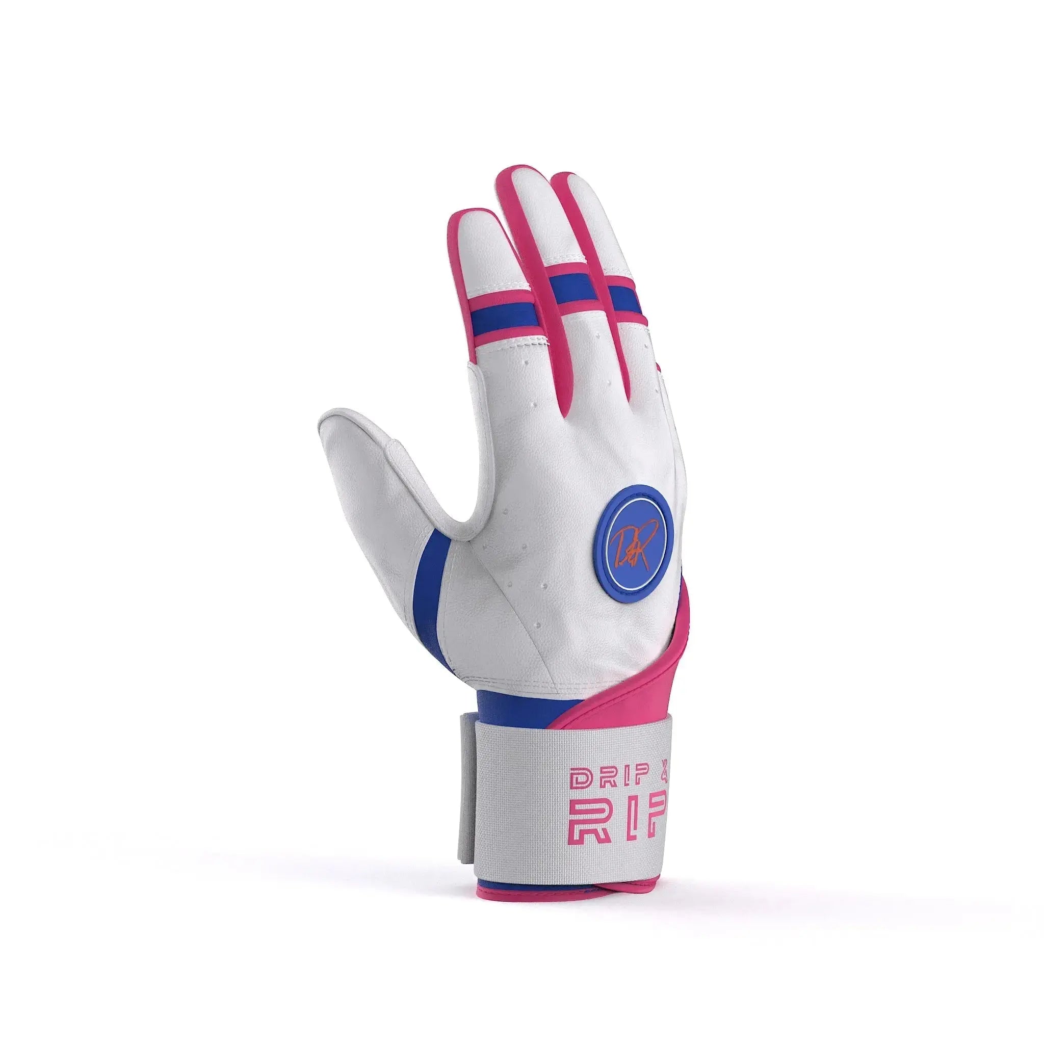Drip & Rip™ 'Baller' Series Premium Leather Long Cuff Batting Glove South Beach Smoke - Drip & Rip