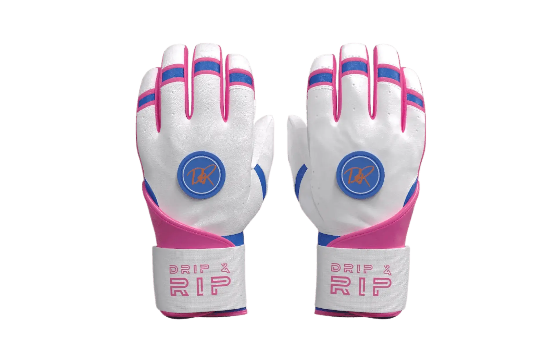Drip & Rip™ 'Baller' Series Premium Leather Long Cuff Batting Glove South Beach Smoke - Drip & Rip
