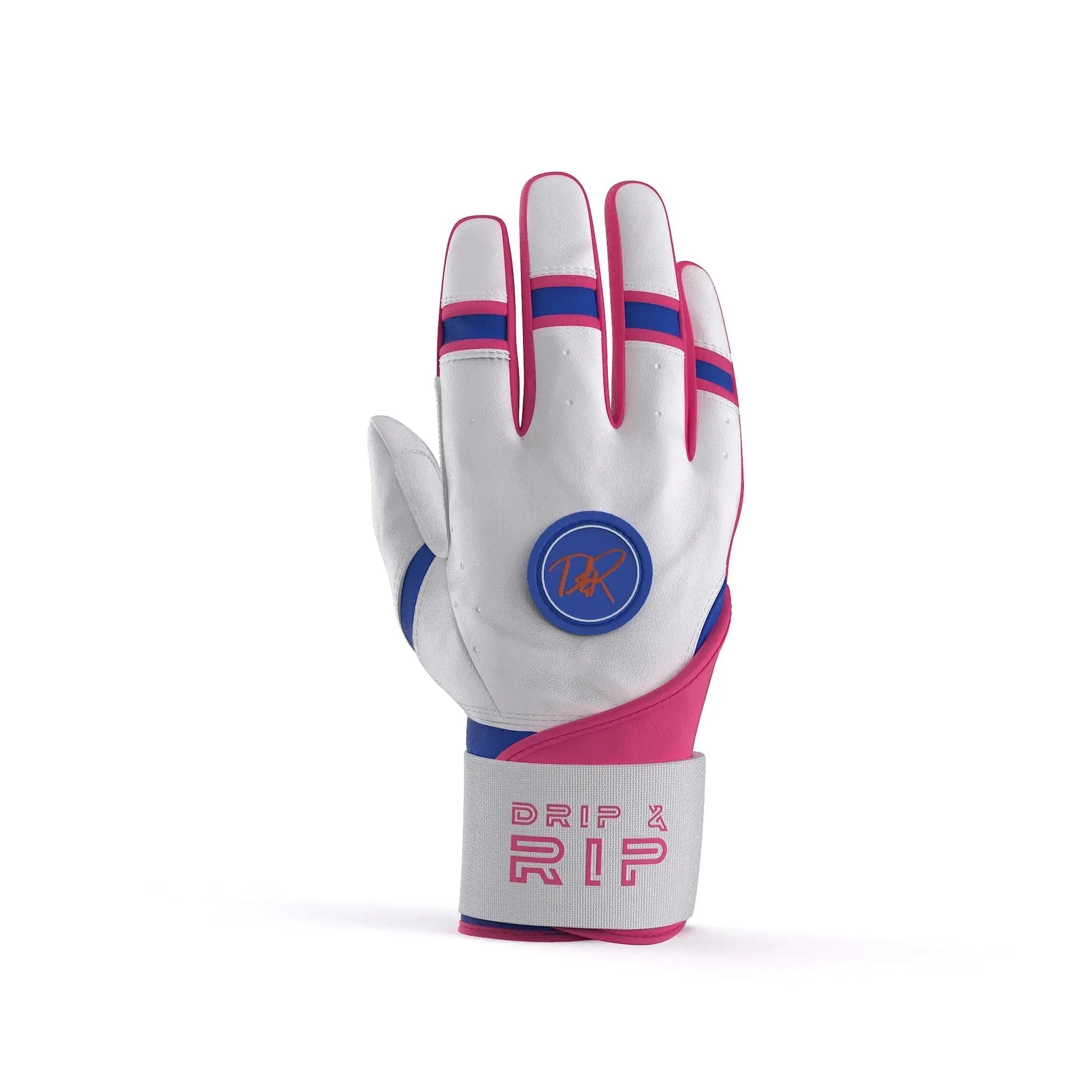 Drip & Rip™ 'Baller' Series Premium Leather Long Cuff Batting Glove South Beach Smoke - Drip & Rip