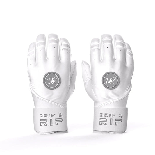 Drip & Rip™ "Baller" Series Premium Leather Long Cuff Batting Glove Specter - Drip & Rip