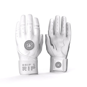 Drip & Rip Baller Series long cuff batting gloves in Specter – baseball/softball, top view