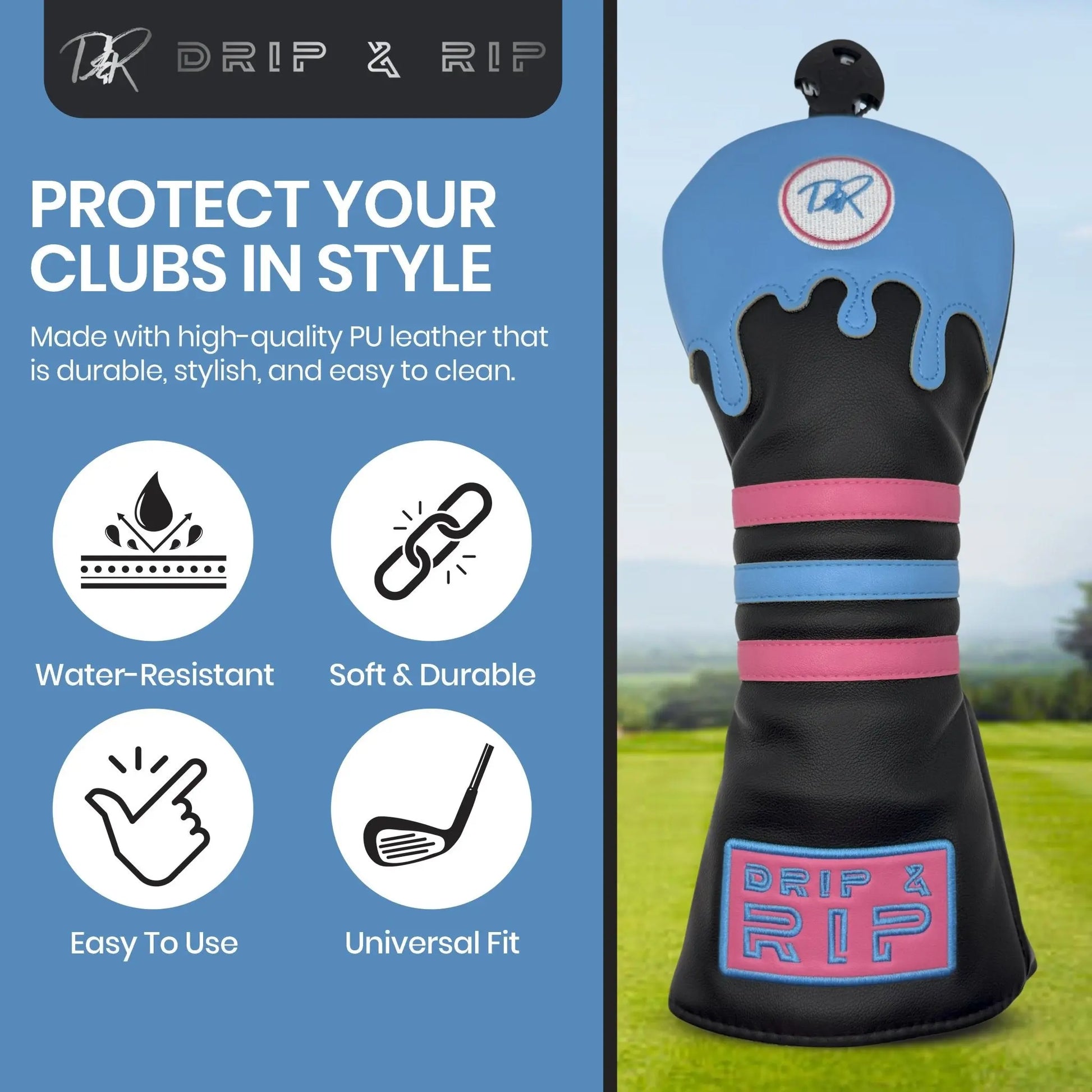 Drip & Rip™ Bomber Series Vice Vice Baby Fairway Wood Headcover - Drip & Rip