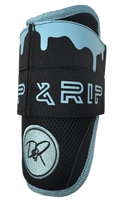 Closeup of impact foam shell on Black Ice Adult Drip & Rip elbow guard
