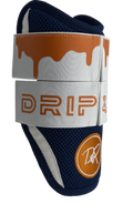 Freezer Burn Drip & Rip elbow guard worn at the plate by a baseball hitter