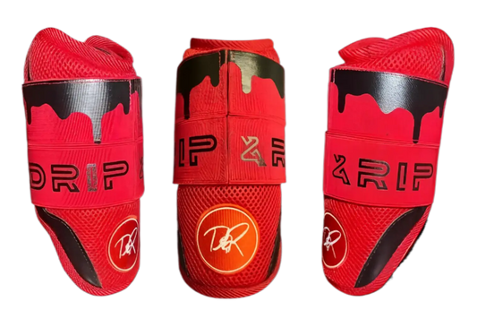 Drip & Rip Adult baseball and softball elbow guard in Magma, front view