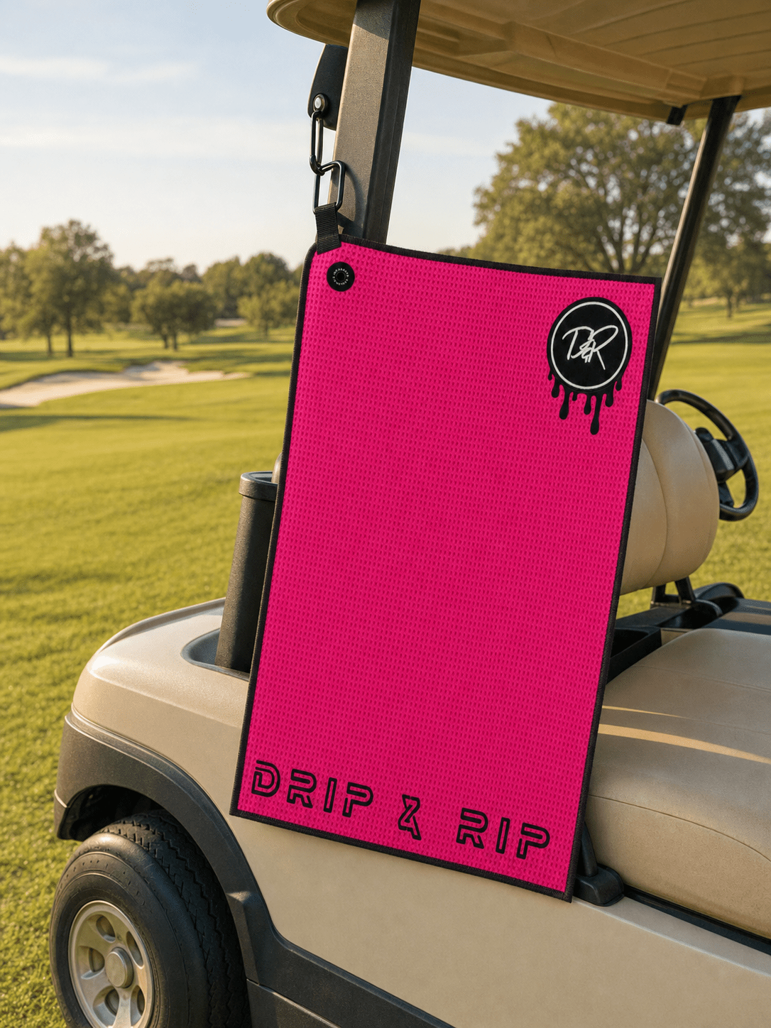 The Pin Drop Series: Drip & Rip™ Magnetic Waffle Golf Towel - Drip & Rip