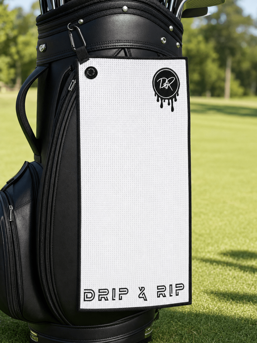 The Pin Drop Series: Drip & Rip™ Magnetic Waffle Golf Towel - Drip & Rip