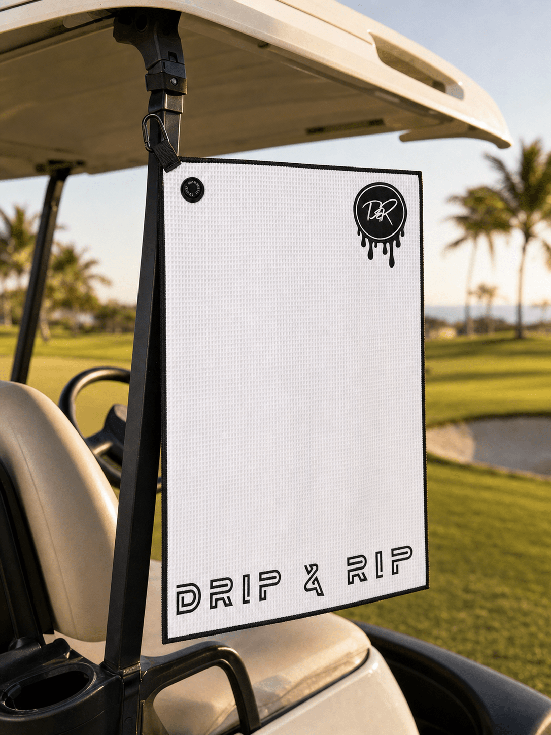 The Pin Drop Series: Drip & Rip™ Magnetic Waffle Golf Towel - Drip & Rip